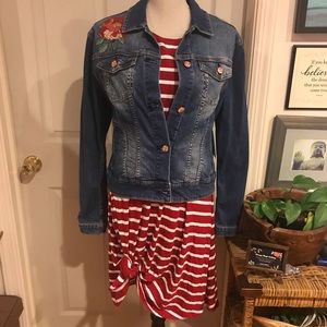 Old Navy red and white striped dress
